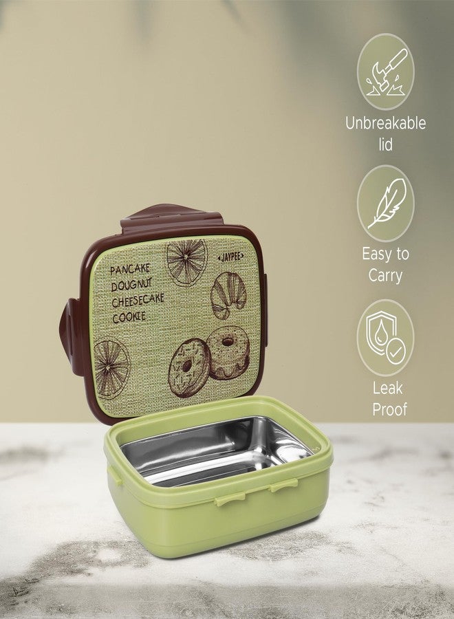 JAYPEE Ecosteel Jr. Kid's Insulated Inner Stainless Steel Lunch Box Leakproof, Airtight Lunch Box, Lunch Box for School Boy & Girls,550ml, Green - Image 4